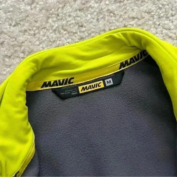 Mavic Women Biking Cycling Jacket Size Medium Yellow Full Zip Made In France - Picture 5 of 16